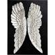 Kare Wandschmuck Wings, 32820, moderne, große Wanddekoration Engelsflügel im Vintage Design, silber (H/B/T) 110x80x13cm