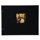 Goldbuch Schraubalbum mit Fensterausschnitt, Bella Vista, 39 x 31 cm, 40 schwarze Seiten mit Pergamin-Trennblättern, Erweiterbar, Leinen, Schwarz, 28977