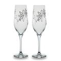 Bohemia Cristal 093 006 066 Champagnerkelche ca. 260 ml aus Kristallglas 2er Set Champagne flower platin