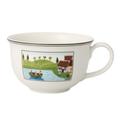 Villeroy & Boch Charm & Breakfast Design Naif Café au Lait-Tasse, 500 ml, Höhe: 7 cm, Premium Porzellan, Weiß/Bunt