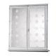 Homemaison HM69812818 Gardine für Doppelfenster, Organza, Stickmuster, Monde, 60 x 120 cm, Weiß