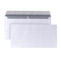 POSTHORN Briefumschlag DIN lang (1000 Stück), haftklebender Briefumschlag ohne Fenster, weiße Briefumschläge mit grauem Innendruck für Sichtschutz, 110 x 220 mm, 80g/m²