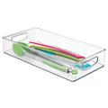 iDesign Cabinet/Kitchen Binz Aufbewahrungsbox, großer Küchen Organizer aus Kunststoff, lange Box, durchsichtig