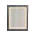 Frames by Post 25 mm breiter H7 Bild-/Fotorahmen mit elfenbeinfarbenem Passepartout 20 x 16 Zoll für Bildgröße 16 x 12 Zoll, Plastikscheibe, silberfarben