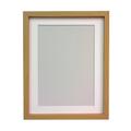 Frames by Post 18 mm breiter Rio Bild-/Fotorahmen mit weißem Passepartout 20 x 16 Zoll für Bildgröße 15 x 10 Zoll, Plastikscheibe, buchenfarben