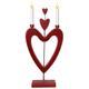 Best Season LED-Fensterleuchter "Love-Love-Love" 2-flammig Material: Holz, circa 51 x 23 cm, rot / umrandet 253-35