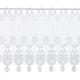 Plauener Spitze by Modespitze, Store Bistro Gardine Scheibengardine mit Stangendurchzug, hochwertige Stickerei, Höhe 45 cm, Breite 112 cm, Weiß
