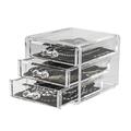 Compactor RAN6045 Schmuck Organizer, Box mit 3 Schubladen, 12,3 x 15 x 10,7 cm, transparent