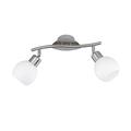 Trio Leuchten LED-Balken in Nickel inklusiv 2x E14, 4 Watt LED, Breite 30 cm, Glas opal matt weiß 824810207