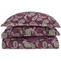 Impressions Superior - Flanell-Bettbezugsset, 229 x 234 cm, Baumwolle, Violettes Paisleymuster