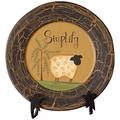 Your Hearts Delight Sheep Simplify Wooden Decor Plate, 10-3/4-inch