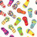 Löscher-Tirol Dekostoff Meterware, Digitaldruck Flip Flop-Print auf Blackout, ca 150 cm breit 1 Stück = 1 m lang, Polyester, Bunt