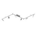 WOFI Deckenleuchte, 6-flammig, Serie Vileta, 6 x LED, 4.5 W, Höhe 18.5 cm, Tiefe 150 cm, Kelvin 3000, Lumen 360, nickel matt 9254.06.64.0000