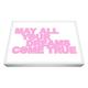 Feel Good Art MAYDR1624-13 A2, 24 x 16, 5 cm Dicker Leinwand Kinderzimmer Wandsticker May All Your Dreams Come True, Weiche Pink