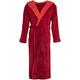 Bademantel mit Kapuze Damen Herren Morgenmantel kuschelig weich und super flauschig, Coral Fleece Saunamantel lang, Kapuzenbademantel Frauen Männer CelinaTex 0004409 Texas bordeaux mit rot M