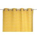 Linder Vorhang Geometrisch Ösen, Polyester, 135 x 260 cm, gelb, 135 x 260 cm