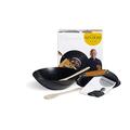 Ken Hom 5-teiliges Set 31cm Antihaft Karbonstahl-Everyday Wok, Stahl, schwarz, 49,5 x 31 x 8,5 cm