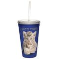 Tree-Free Greetings 35792 Becher mit Strohhalm „White Tiger“-Design von Eric Isselee