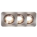 Brilliant Easy Clip Einbauleuchtenset 3 Stück, schwenkbar, GU10 LED, 3x 5 W, 350lm, 2700K, Metall, eisen G94652/13