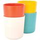 Ekobo 34710 Gusto großes Becher 4-er Set, lemon/lagoon/white/persimmon