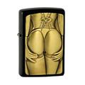 Zippo 2.004.678 Feuerzeug Golden Stocking Girl, MM Collection 2015, schwarz Matte