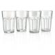 Artland Pearl Ridge Hiball Trinkglas, klar, Set 4