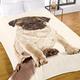 Dreamscene Luxus Warm Soft Mink Kunstfell Mops Hund Sofa Bett Überwurf, Decke, natur, 150 x 200 cm
