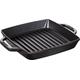 Staub 40511-728-0 Grillpfanne, rechteckige mit zwei Griffen, 23 cm, Gusseisen, schwarz