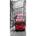 Routemaster, Doppeldecker, roter Bus in London, Vlies Fototapete für Wohnzimmer, Flur, Schlafzimmer, Küche, Gartenhaus, 90 x 202 cm.