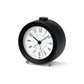 Lemnos AWA13-04 BK Awa Jiji Alarm Clock Black Wecker, Metall, Schwarz, 20 x 20 cm