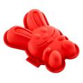 Lékué, Mini-Kaninchen-Kuchenform, Rot, 10,5 cm x 3,5 cm x 15,5 cm, 2-teilig