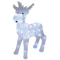 LED-Acrylrentier "Crystal Moose", 40 cool light LED, stehend ca. 48 x 38 cm, outdoor, mit Trafo