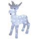 LED-Acrylrentier "Crystal Moose", 40 cool light LED, stehend ca. 48 x 38 cm, outdoor, mit Trafo