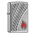 Zippo Sturmfeuerzeug 2004757 EMBLEM-LIGHTER WITH RED ZIPPO-FLAME AND PIPE PATTERN