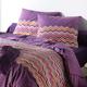 C Design Home Textile art2584 Bettwäsche Bettlaken 240 x 300 cm + Spannbettlaken, 140 x 190 cm + 2 Kopfkissenbezüge 65 x 65 cm Baumwolle wichtig violett