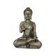 Casa Collection 11671 Buddha im Lotussitz, meditierend, Höhe 32 cm, Silber/Gold