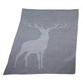 TOM TAILOR 564049 Strickplaid T-Grey Deer, 130 x 180 cm, Baumwollmischgewebe, grau