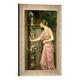 Gerahmtes Bild von John William Waterhouse Psyche Entering Cupid's Garden, 1903", Kunstdruck im hochwertigen handgefertigten Bilder-Rahmen, 30x40 cm, Silber Raya