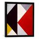 Gerahmtes Bild von Theo Van Doesburg Counter-Composition XIII, Kunstdruck im hochwertigen handgefertigten Bilder-Rahmen, 50x50 cm, Schwarz matt