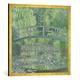 Gerahmtes Bild von Claude Monet "The Waterlily Pond: Green Harmony, 1899", Kunstdruck im hochwertigen handgefertigten Bilder-Rahmen, 70x70 cm, Gold raya