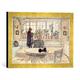 Gerahmtes Bild von Carl Larsson "C.Larsson, Das Blumenfenster", Kunstdruck im hochwertigen handgefertigten Bilder-Rahmen, 40x30 cm, Gold raya