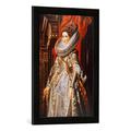 Gerahmtes Bild von Peter Paul Rubens Bildnis der Marchesa Brigida Spinola-Doria, Kunstdruck im hochwertigen handgefertigten Bilder-Rahmen, 40x60 cm, Schwarz matt