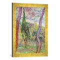 Gerahmtes Bild von Vincent van Gogh The Park at the Saint-Paul Hospital, 1889", Kunstdruck im hochwertigen handgefertigten Bilder-Rahmen, 40x60 cm, Gold raya