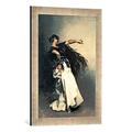 Gerahmtes Bild von John Singer Sargent The Spanish Dancer, study for 'El Jaleo', 1882", Kunstdruck im hochwertigen handgefertigten Bilder-Rahmen, 40x60 cm, Silber raya