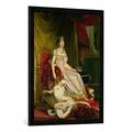 Gerahmtes Bild von Baron François Pascal Simon Gérard Empress Josephine (1763-1814) 1808", Kunstdruck im hochwertigen handgefertigten Bilder-Rahmen, 60x80 cm, Schwarz matt