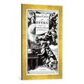Gerahmtes Bild von English School Cover of Sheet Music for Julius Caesar, an Opera by Handel, published in 1724", Kunstdruck im hochwertigen handgefertigten Bilder-Rahmen, 40x60 cm, Gold raya