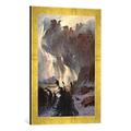Gerahmtes Bild von Hermann Hendrich Ride of the Valkyries, 1906", Kunstdruck im hochwertigen handgefertigten Bilder-Rahmen, 40x60 cm, Gold raya