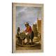 Gerahmtes Bild von David Teniers der JüngereDer Messerschleifer, Kunstdruck im hochwertigen handgefertigten Bilder-Rahmen, 40x60 cm, Silber raya