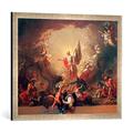 Gerahmtes Bild von Martin Knoller Auferstehung Christi, Kunstdruck im hochwertigen handgefertigten Bilder-Rahmen, 70x50 cm, Silber raya