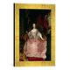 Gerahmtes Bild von Martin II Mytens Empress Maria-Theresa (1717-80) 1744", Kunstdruck im hochwertigen handgefertigten Bilder-Rahmen, 30x40 cm, Gold raya